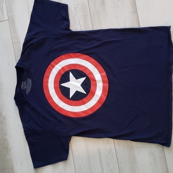 Marvel T Shirt Navy Blue - Picture 1 of 4
